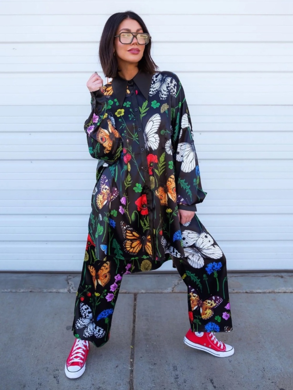 NWT Dressed in LaLa Posh Satin Playsuit in Folklore Florals
